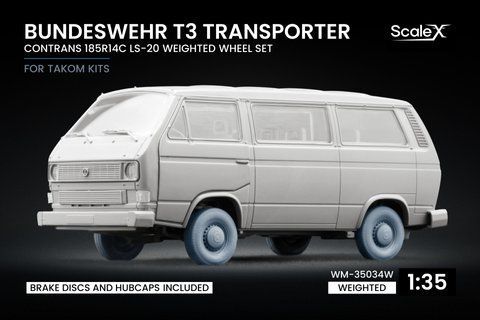 Bundeswehr T3 Transporter Contrans LS-20 Weighted Wheel Set for Takom, 1:35