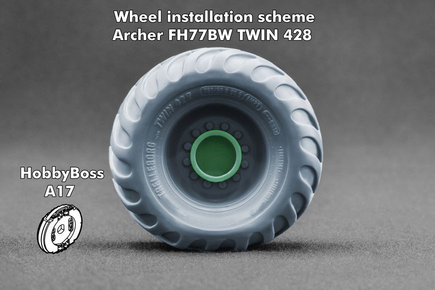 Archer FH77BW Twin 482 Ordinary Wheel Set for Hobby Boss, 1:35
