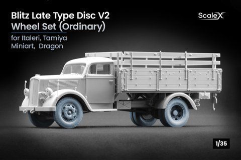 Blitz Late v2 Ordinary Wheel Set for Italeri, Tamiya, Miniart, Dragon, 1:35