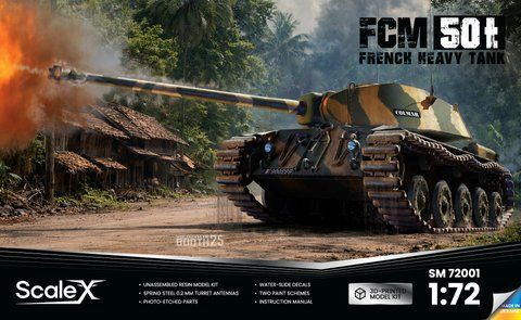 FCM 50t &mdash; French Heavy Tank scale model kit, 1/72