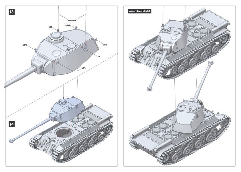 FCM 50t &mdash; Важкий французький танк. Масштабна модель, 1/72 SM-72001 фото