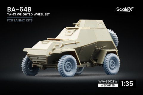 BA-64B YA-13 Weighted Wheel Set for LANMO, 1:35