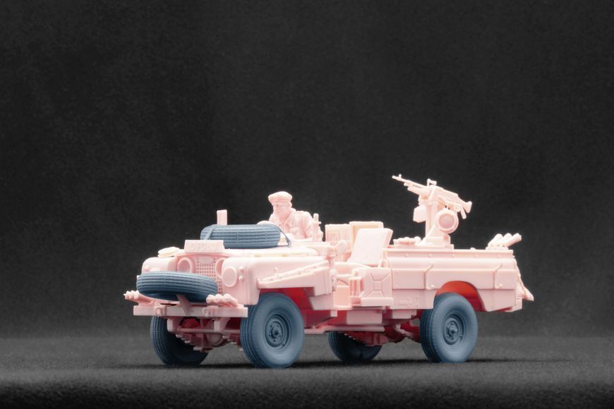 S.A.S. Land Rover Sand Type Weighted Wheel Set for Tamiya, 1:35